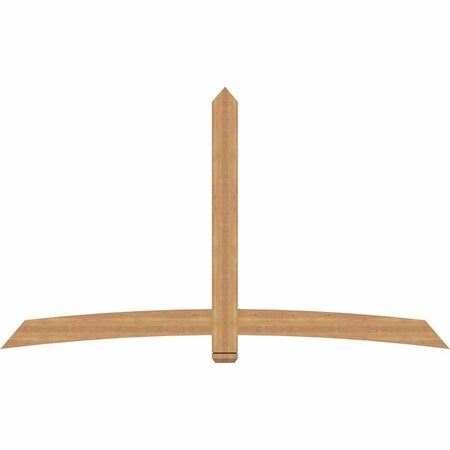 Ekena Millwork Bellingham Timber Gable Bracket, Western Red Cedar, 96"W x 56"H x 1 1/2"D x 5 1/2"F, 14/12 Pitch GBW096X56X0206BEL00SWR